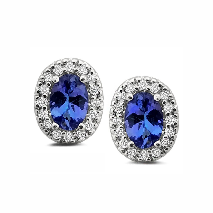Tanzanite and Diamond Earrings - Michael's Creative Jewelry